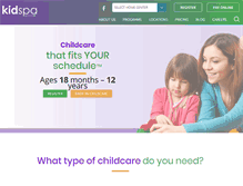 Tablet Screenshot of kidspa.com